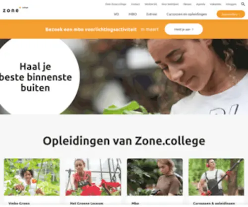 Zonecollege.nl(Welkom bij zone.college) Screenshot