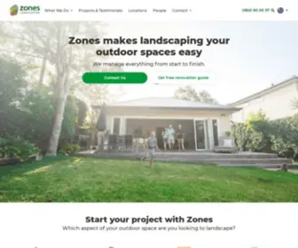 Zones.co.nz(Landscaping Specialists in New Zealand) Screenshot
