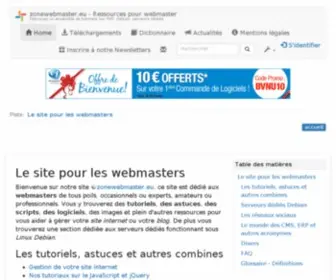 Zonewebmaster.eu(Le site pour les webmasters) Screenshot