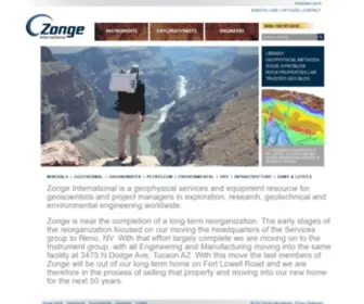 Zonge.com(Zonge International Geophysical Services and Equipment) Screenshot