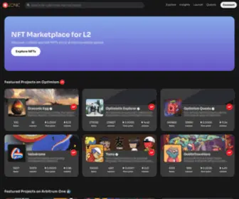 Zonic.app(Zonic NFT Marketplace for L2) Screenshot