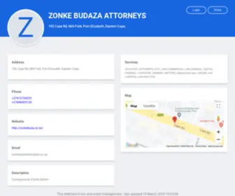 Zonkebuda.co.za(ZONKE BUDAZA ATTORNEYS) Screenshot