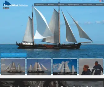 Zonnewind.de(Zonnewind bietet ab Harlingen Ihnen mit zwei imposanten Klippern) Screenshot