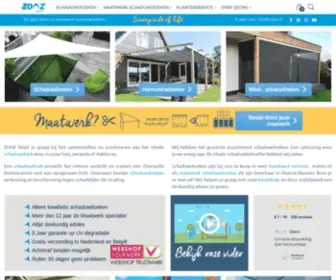 Zonz.nl(Homepage ZONZ Sunsails) Screenshot