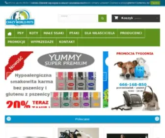 Zoo-Karma.pl(Internetowy Sklep Zoologiczny Crazy World Pets) Screenshot