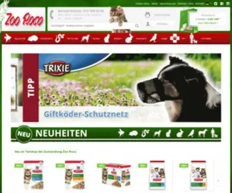 Zoo-Roco.ch(Tierbedarf, Tierfutter im Tiershop) Screenshot