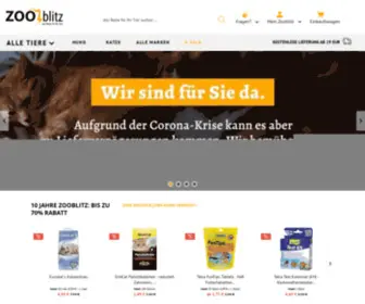 Zooblitz.de(Tierfutter und Tierbedarf günstig kaufen) Screenshot