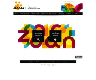 Zoocan.net(Registro Canario de Identificación Animal) Screenshot