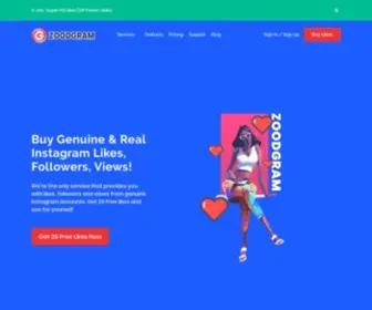 Zoodgram.com(Zoodgram, instagram services) Screenshot