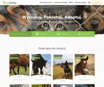 Zoodoptuj.pl(Wyszukaj, Pokochaj, Adoptuj. Pomagaj zwierzętom) Screenshot