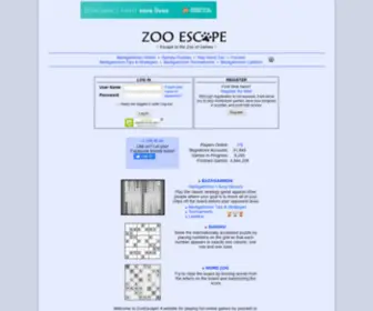 Zooescape.com(Play Backgammon (and variants Nackgammon and Acey) Screenshot