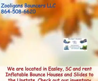 Zooligansbouncers.com(Bounce House and Slides Easley SC Zooligans Bouncers) Screenshot