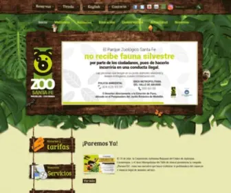 Zoologicosantafe.com(Parque Zoológico Santa Fe) Screenshot