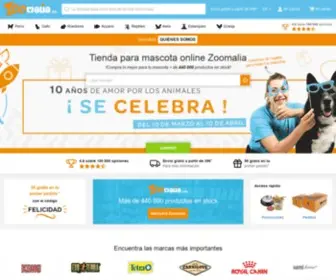 Zoomalia.es(Tienda para mascotas on line accesorios y alimentaci) Screenshot
