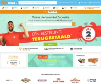 Zoomalia.nl(Online dierenwinkel accessoires en voeding dieren) Screenshot