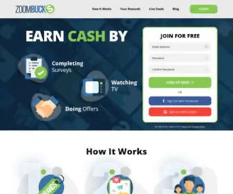 Zoombucks.com(Earn Free Money and Get Free Gift Cards) Screenshot