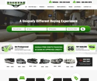 Zoomersrv.com(Zoomers RV) Screenshot