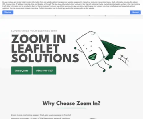 Zoominleaflets.co.uk(Supercharge your business with Zoom In Leaflet Solutions) Screenshot