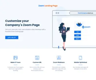 Zoomlandingpage.com(Customize your Company's Zoom Video Conferencing Page) Screenshot