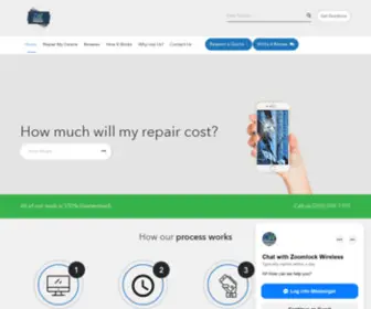 Zoomlockwireless.com(Stockton Phone Repair Pros) Screenshot