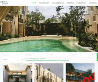 Zoomplaya.com(Zoom Playa Real Estate for Sale Riviera Maya Mexico) Screenshot