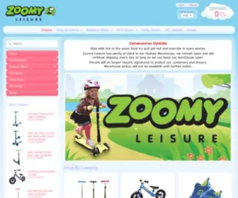 Zoomy.com.au(Zoomy Leisure) Screenshot