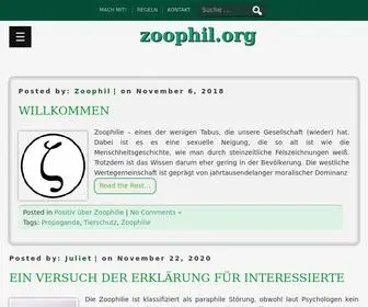 Zoophil.org(Informationen) Screenshot