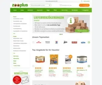 Zooplus.de(Tierbedarf, Tierfutter, Tiernahrung günstig bestellen) Screenshot