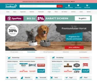 Zooroyal.de(ZooRoyal ist dein Onlineshop für Tierbedarf & Tierfutter) Screenshot