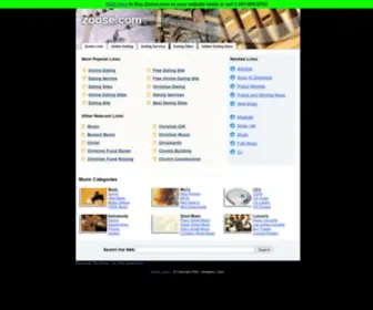 Zoose.com(The Leading Music Site on the Net) Screenshot