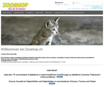 Zooshop.ch(Schweizer Online) Screenshot