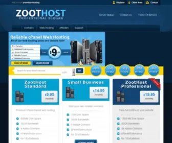 Zoothost.com(ZootHost Professional Web Hosting) Screenshot