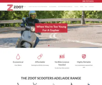 Zootscooters.com.au(Scooters Adelaide) Screenshot