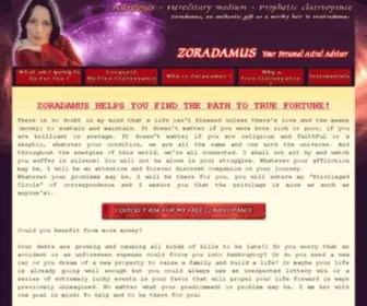 Zoradamusmedium.com(Clairvoyant and personal astral advisor) Screenshot