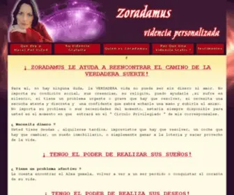 Zoradamusvidencia.com(Vidente y consejera astral personal) Screenshot