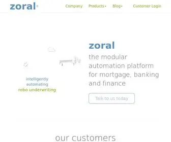 Zorallabs.com(Zoral is a fintech software research and development company) Screenshot