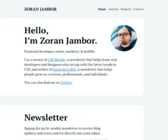 Zoranjambor.com(Frontend developer) Screenshot