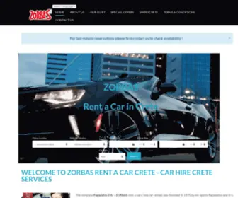 Zorbasrentacar.gr(Zorbas Rent a Car Crete) Screenshot