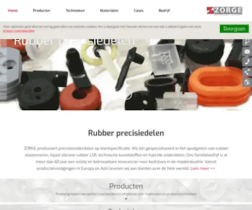 Zorge.nl(Maatwerk rubber siliconen onderdelen) Screenshot