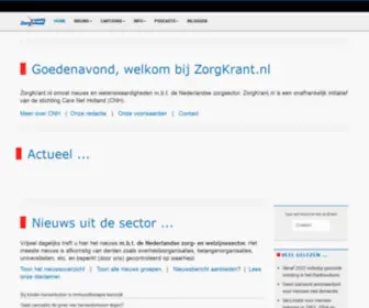 Zorgpublicatie.nl(Algemene website van de stichting Care Net Holland (CNH)) Screenshot
