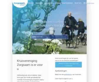 Zorgsaam.nl(Kruisvereniging Zorgsaam geeft ondersteuning of hulpmiddelen in huis) Screenshot