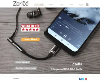 Zorloo.com(The home of innovative USB Audio solution. Zorloo) Screenshot