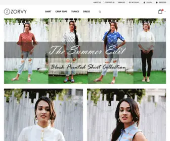 Zorvy.com(Ready to wear collections and fashion accessories for women) Screenshot