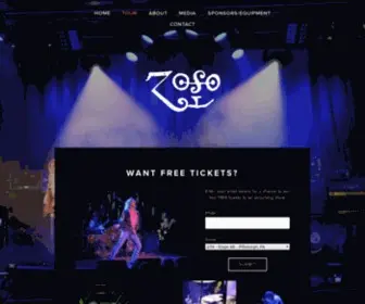 Zosoontour.com(The Ultimate Led Zeppelin Experience) Screenshot