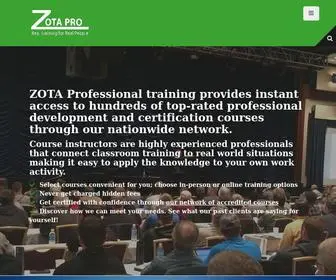 Zotapro.com(ZOTA Professional Training ZOTA Professional Training) Screenshot