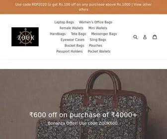 Zouk.co.in(Online Fashion & Lifestyle Store for Bags) Screenshot