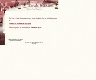 Zoukmikael.com(Zouk Mikael City Online) Screenshot