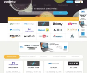 Zoutons.com(Online India Shopping Sale Coupons) Screenshot