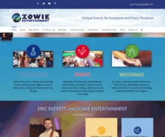 Zowieentertainment.com(Unique Entertainment and Event Services in Asheville NC) Screenshot