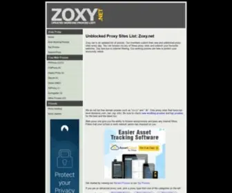 Zoxy.net(List Of Proxies) Screenshot